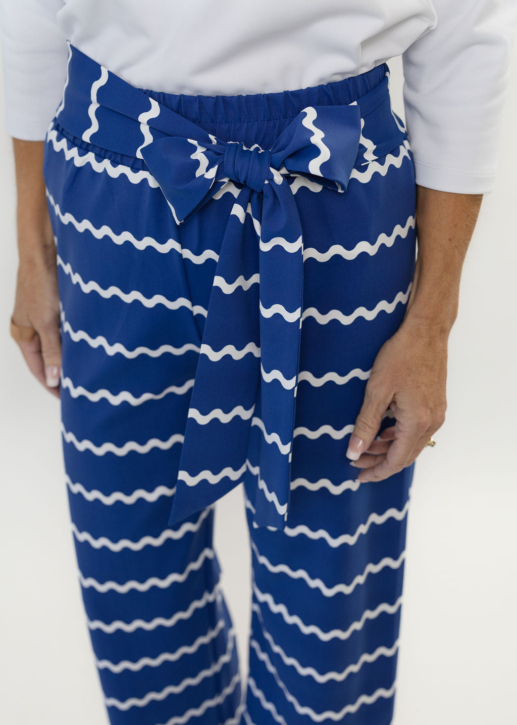 Dorothy Pants - Ric Rac Stripe Navy/White