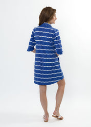 Lizzie Dress - Ric Rac Stripe Navy/White