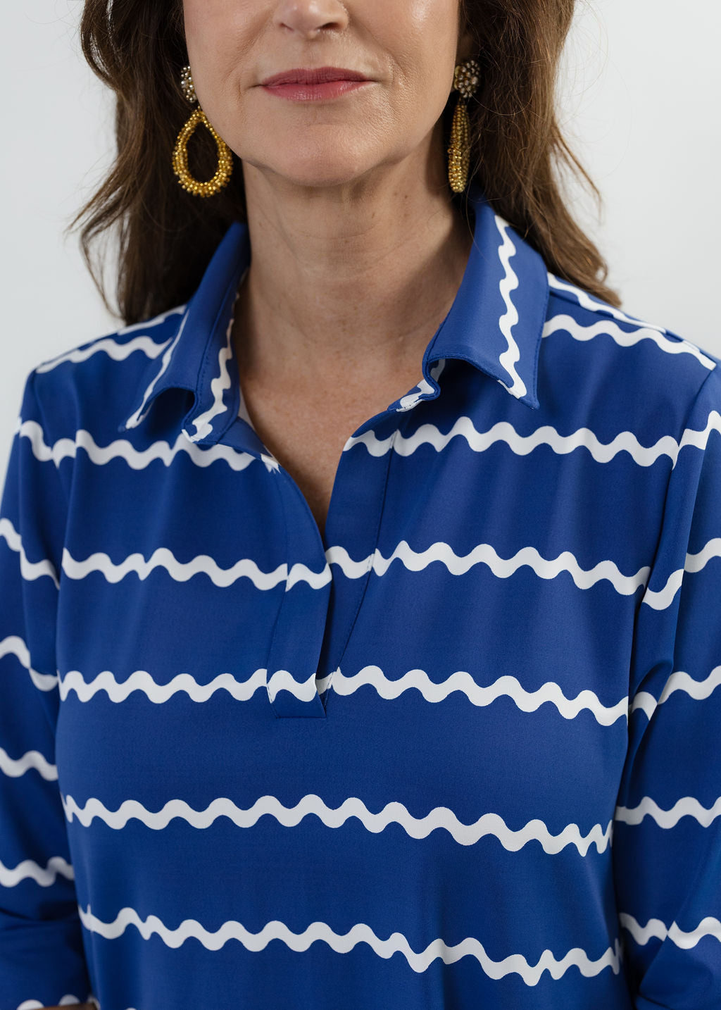 Lizzie Dress - Ric Rac Stripe Navy/White