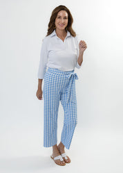 Dorothy Pants - Gingham Lt. Blue/White