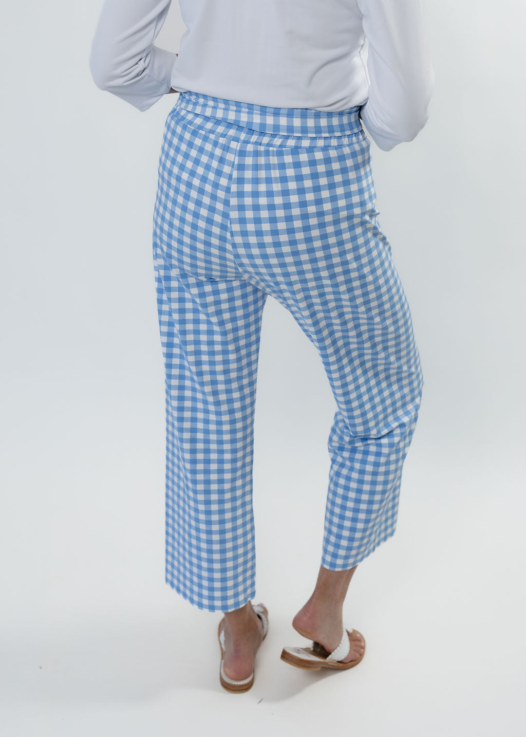 Dorothy Pants - Gingham Lt. Blue/White – sailor-sailor Clothing