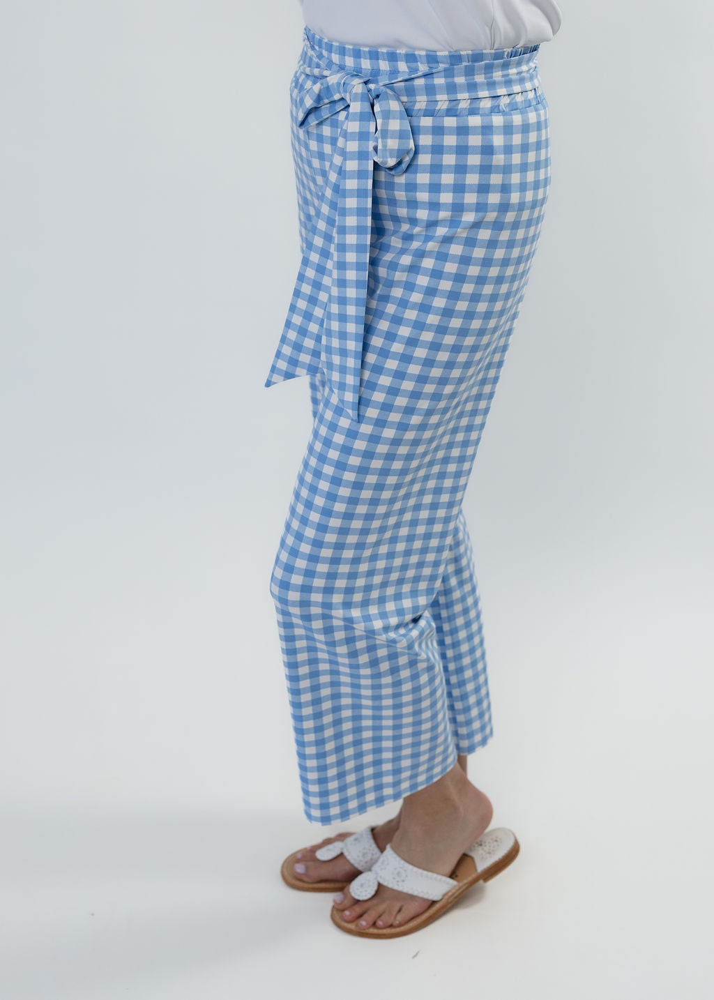 Dorothy Pants - Gingham Lt. Blue/White