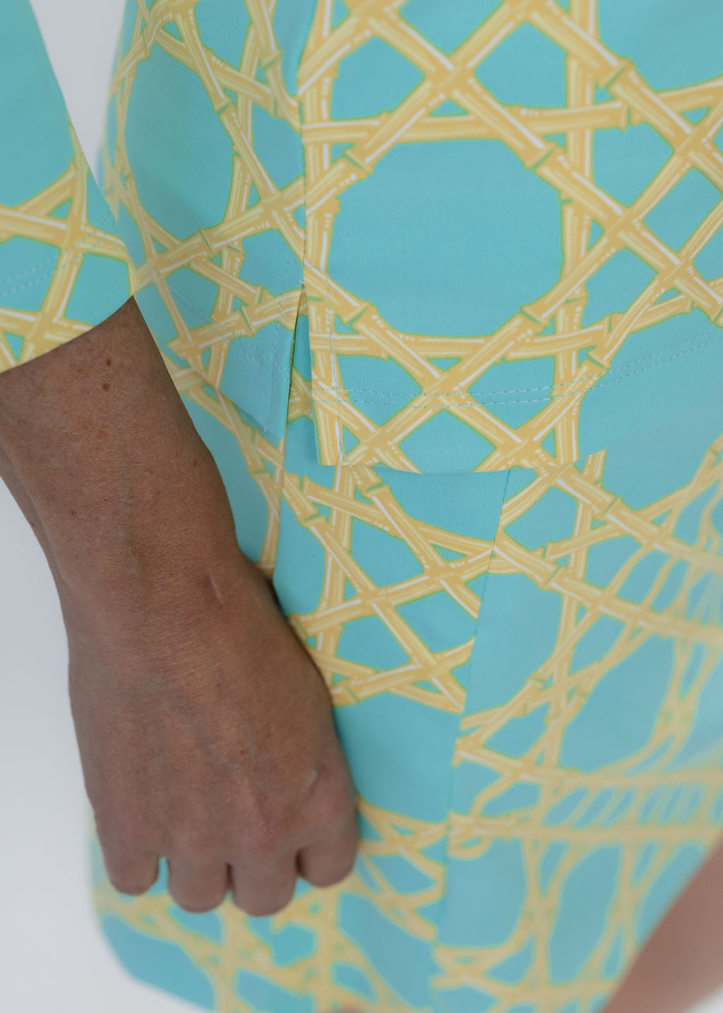 Blair Full Sleeve Top - Large Bamboo Green/Tan