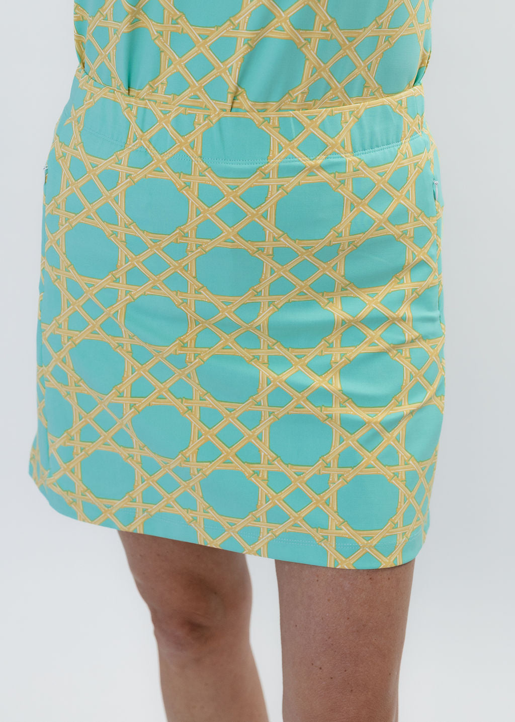 Country Club Skort 17 inch - Large Bamboo Green/Tan