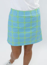 Country Club Skort 17 inch - Medallion Chain Blue/Green