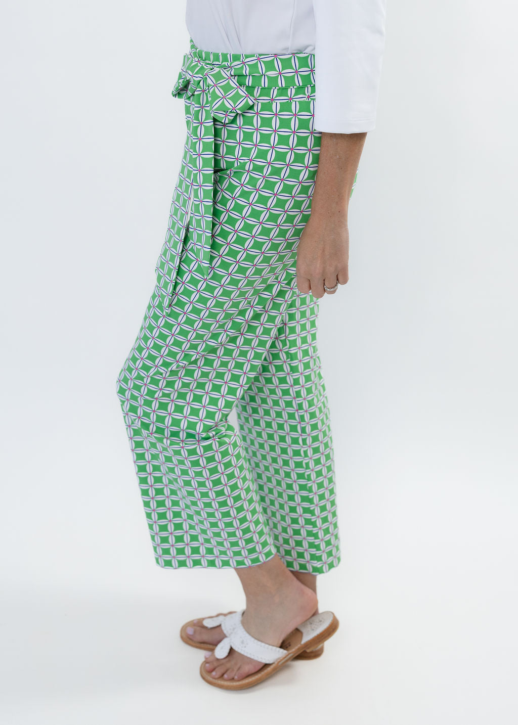 Dorothy Pants - Daisy Squared Pink/Green