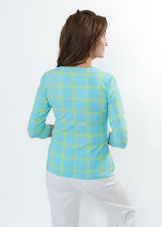 V-Crew Tee - Medallion Chain Blue/Green