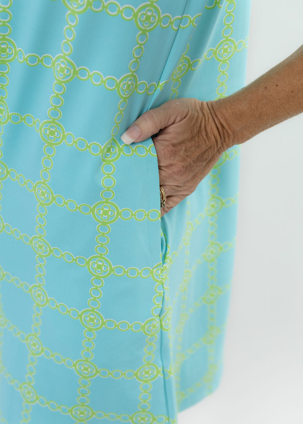 Lizzie Dress - Medallion Chain Blue/Green