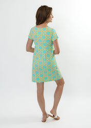 Marina Dress - Large Bamoo Green/Tan