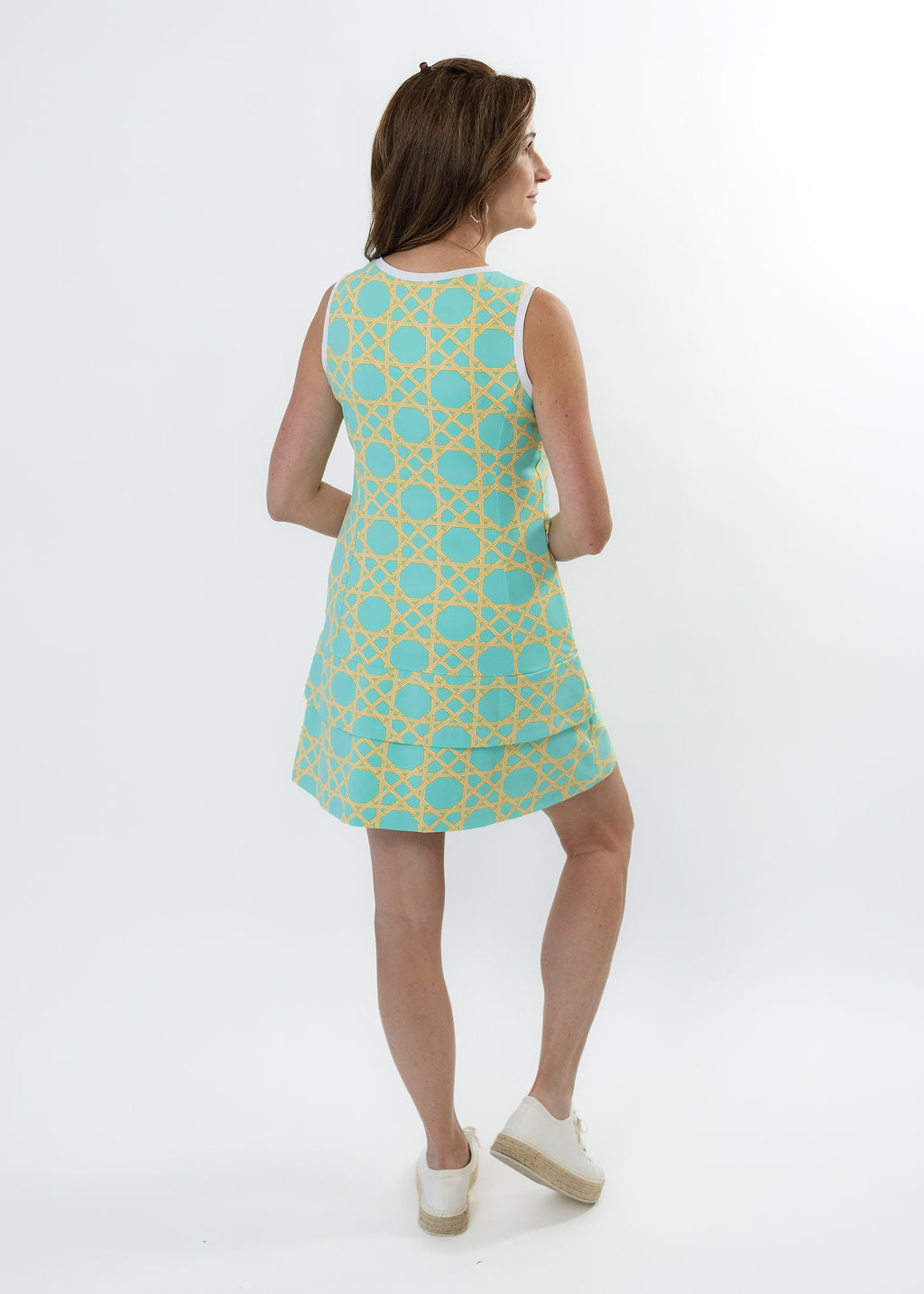 Daisy Dress - Large Bamboo Green/Tan