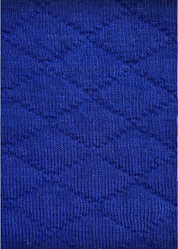 Polo 3/4 Sleeve Dress - Royal Quilted Knit