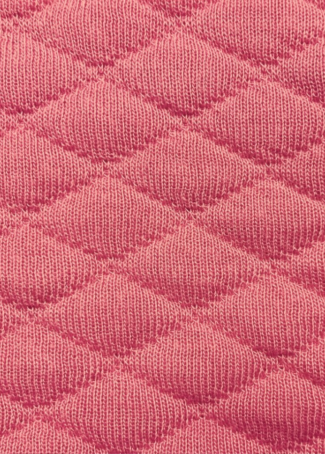 Polo 3/4 Sleeve Dress - Pink Quilted Knit