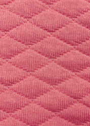 Polo 3/4 Sleeve Dress - Pink Quilted Knit