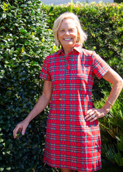 Polo Dress - Red Plaid