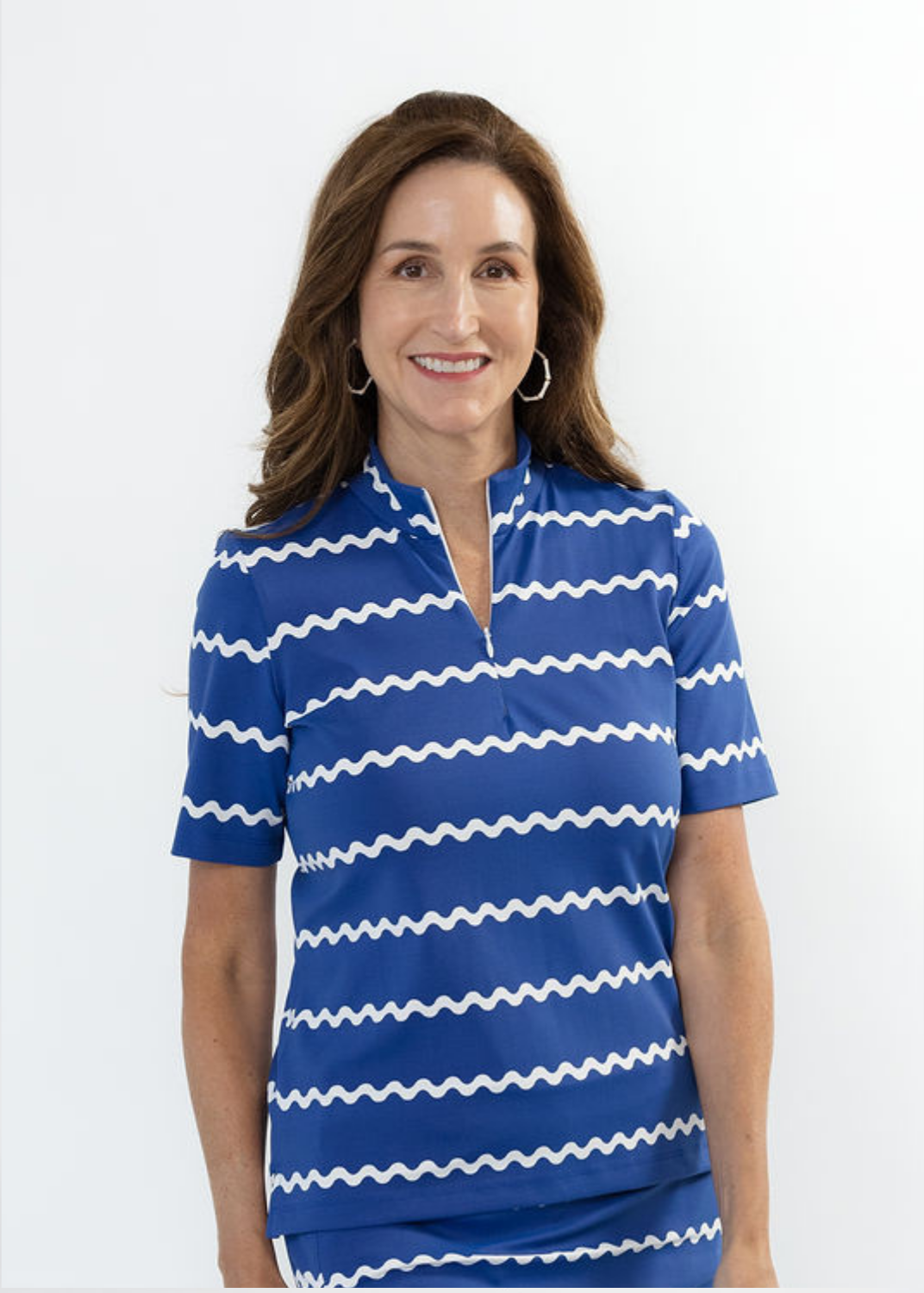 Blair Short Sleeve Top - Ric Rac Stripe Navy/White