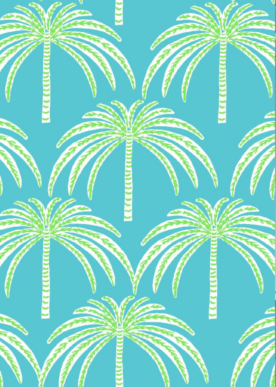 Grace Dress - Palm Beach Palms Blue - FINAL SALE