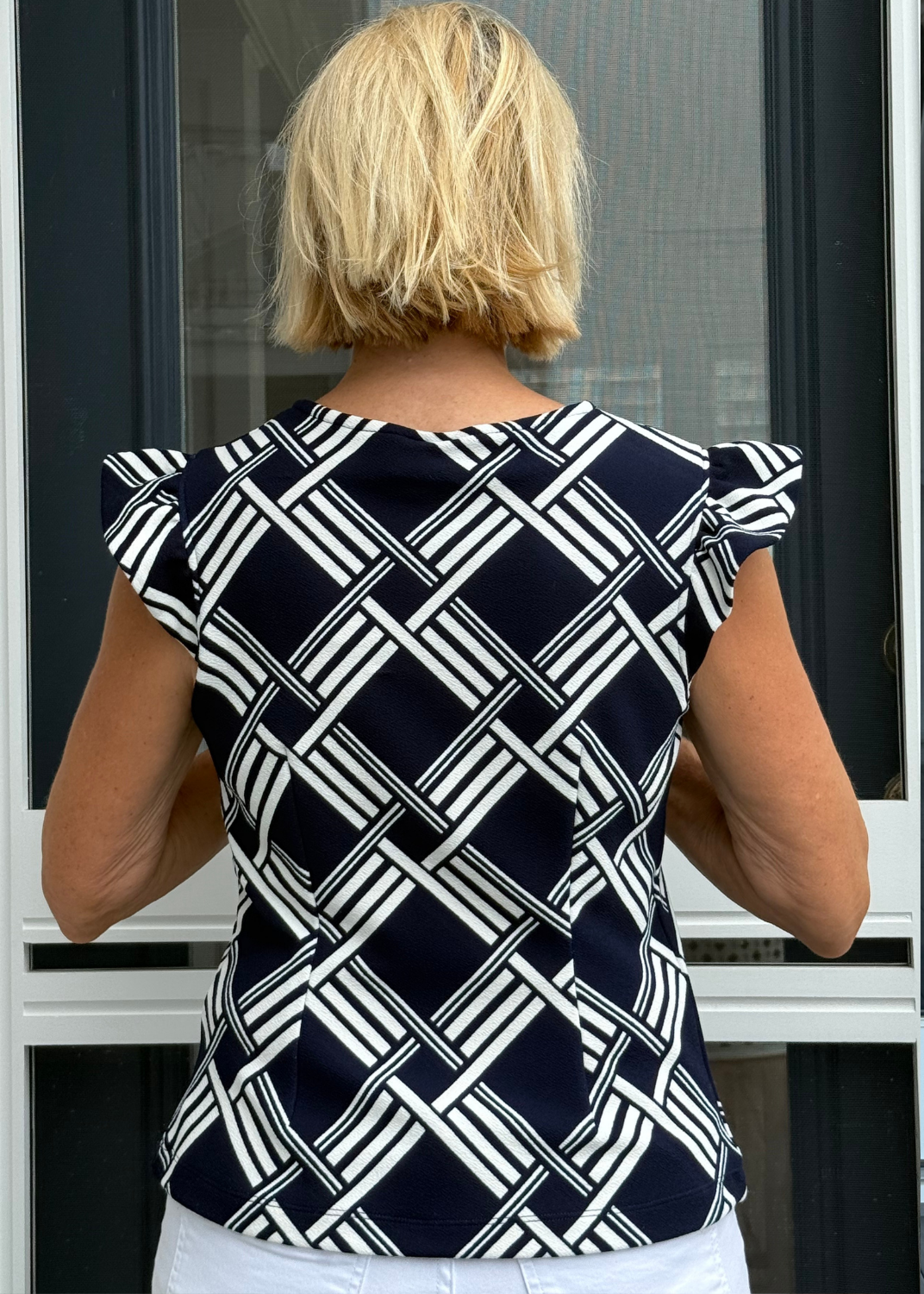 Jojo Top - Ribbons Navy/White FINAL SALE