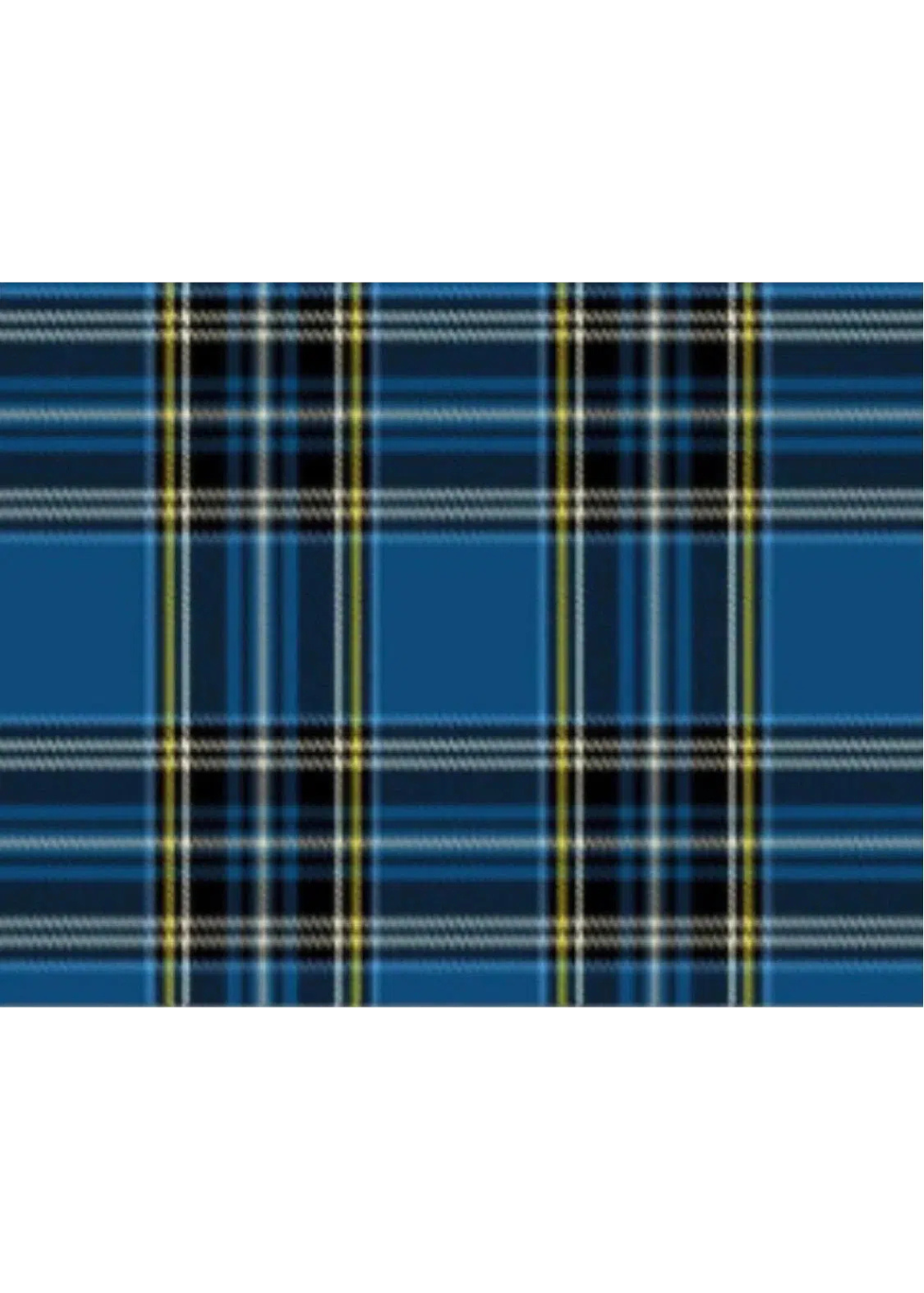 Caftan Poncho-Blue/Yellow Plaid Fleece w/ Stitch