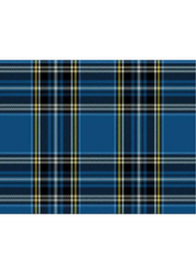 Caftan Poncho-Blue/Yellow Plaid Fleece w/ Stitch