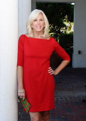 Islander Dress - Red Ponte