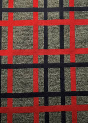 Polo 3/4 Sleeve Dress - Plaid Grey/Navy/Red