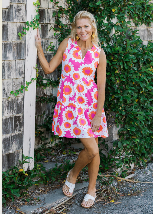 Polo Dress - Daisy Squared Pink/Green sailor-sailor Clothing Polo Dress - Daisy Squared Pink/Green sailor-sailor Clothing