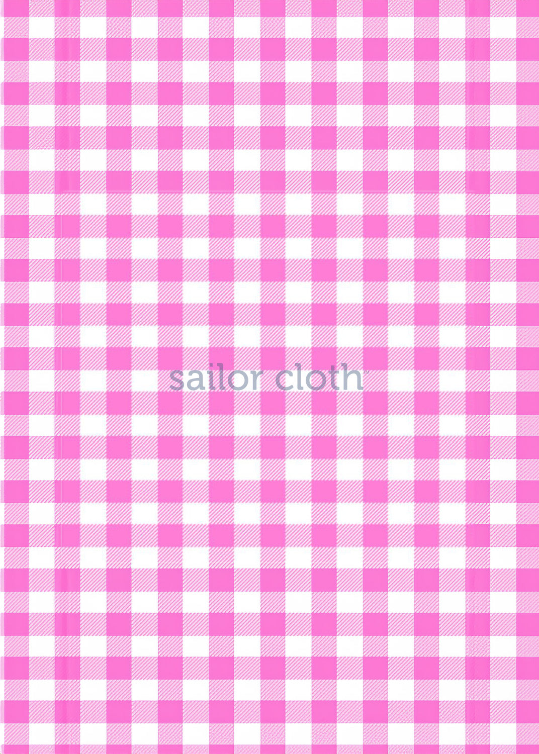 Britt 3/4 Sleeve Top - White/Gingham Hot Pink/White
