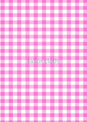Britt 3/4 Sleeve Top - White/Gingham Hot Pink/White