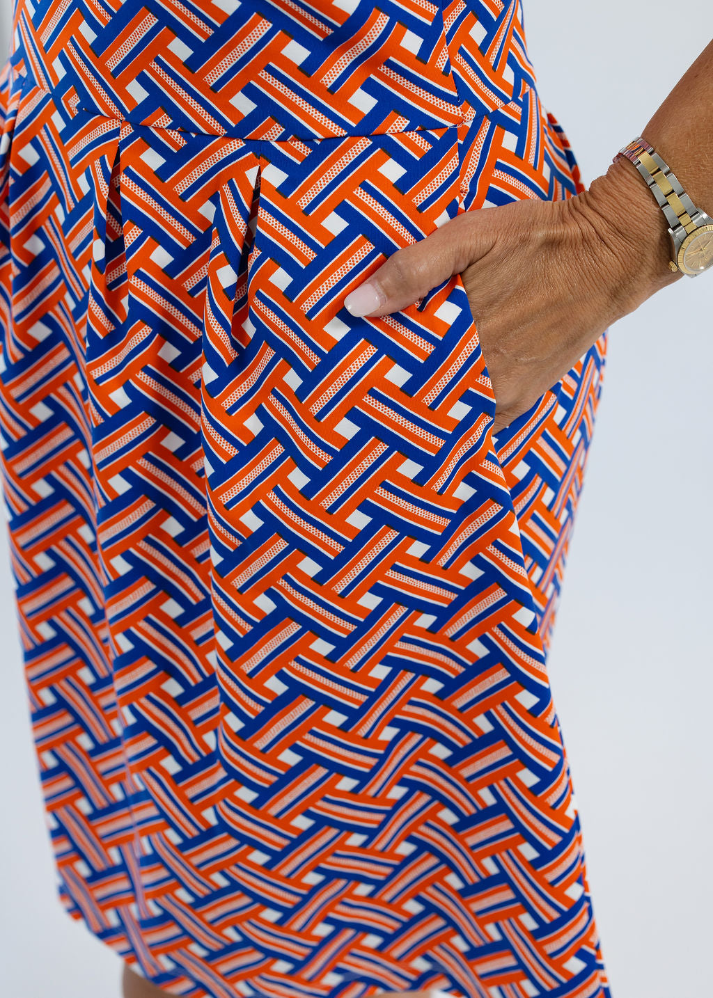 Boardwalk Dress - Ribbons Florida Blue/Orange - FINAL SALE