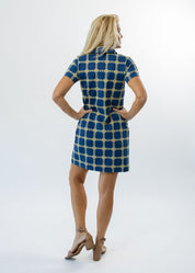 Polo Dress - Medallion Chain Blue/Tan