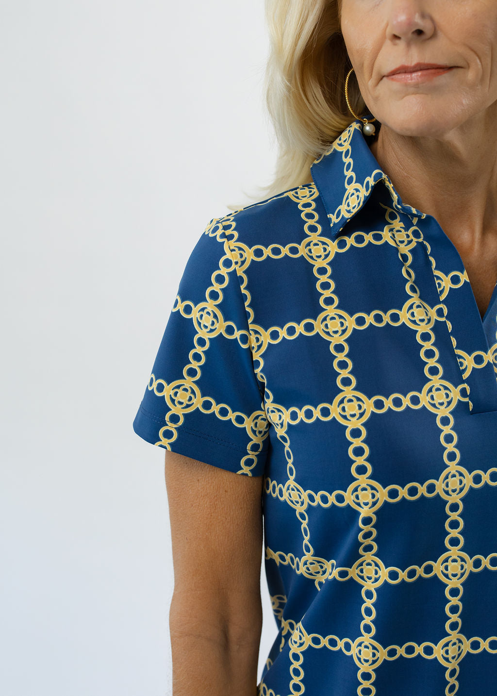 Polo Dress - Medallion Chain Blue/Tan