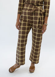 Dorothy Pants - Medallion Chain Chocolate/Tan - FINAL SALE
