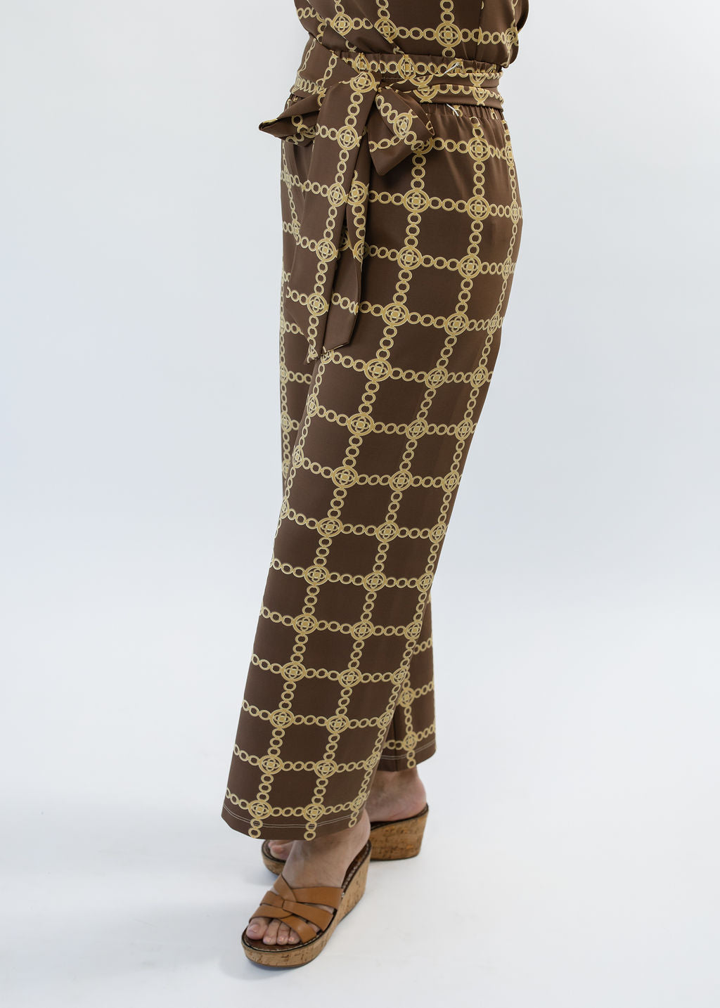 Dorothy Pants - Medallion Chain Chocolate/Tan - FINAL SALE