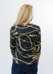 V-Crew Tee - An Evening Out Black/Tan