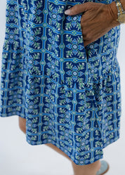 Louisa Dress - Tile Art Blue/Green