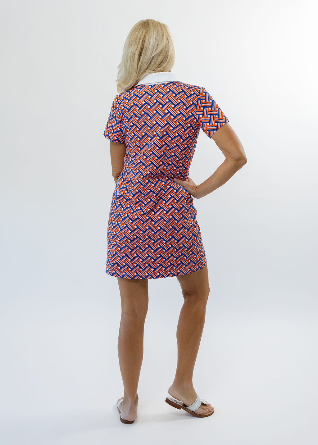 Polo Dress- Ribbons Florida Blue/Orange