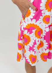 Louisa Sleeveless Dress - Sunflower Pink/Orange