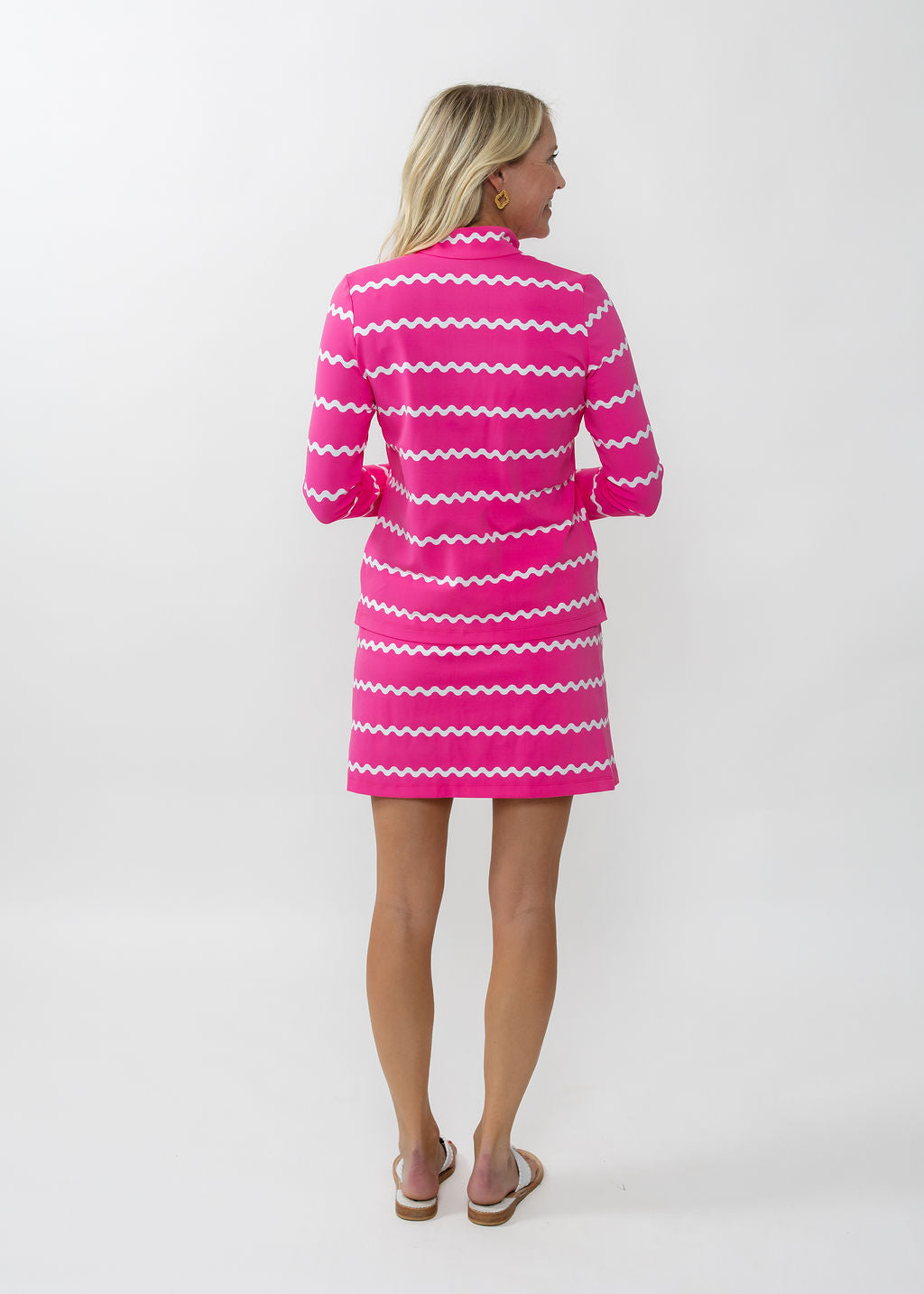 Blair Full Sleeve Top - Ric Rac Stripe Pink/White