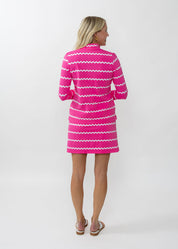 Blair Full Sleeve Top - Ric Rac Stripe Pink/White