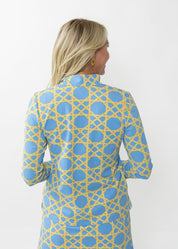 Blair Full Sleeve Top - Large Bamboo Blue/Tan - FINAL SALE
