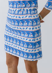 Country Club Skort 17 inch - Sailboats & Shells
