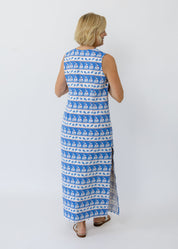 Lucille Maxi Dress - Sailboats & Shells