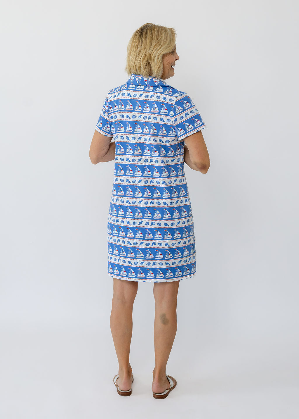 Polo Dress - Sailboats & Shells
