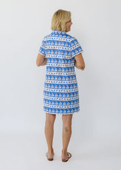 Polo Dress - Sailboats & Shells
