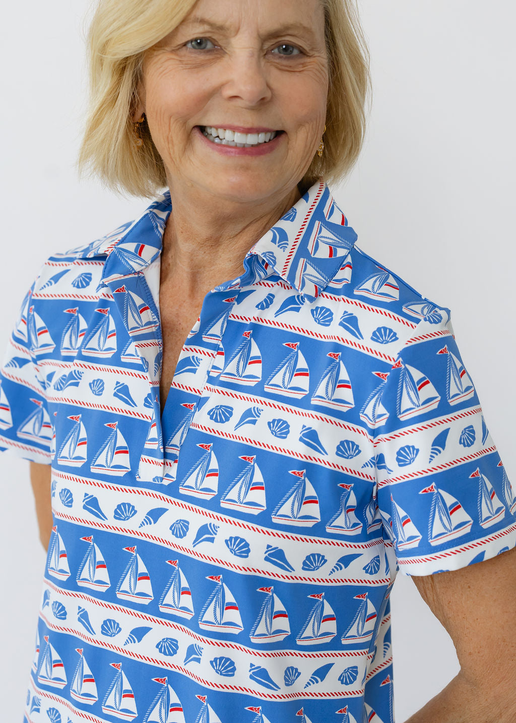 Polo Dress - Sailboats & Shells