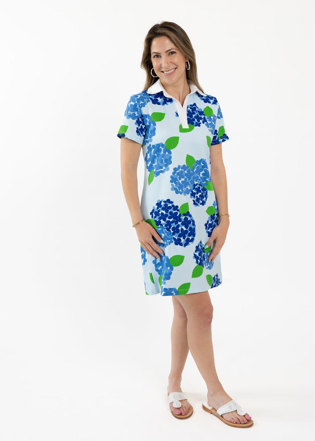 Polo Dress - Hydrangea Blue/Blue