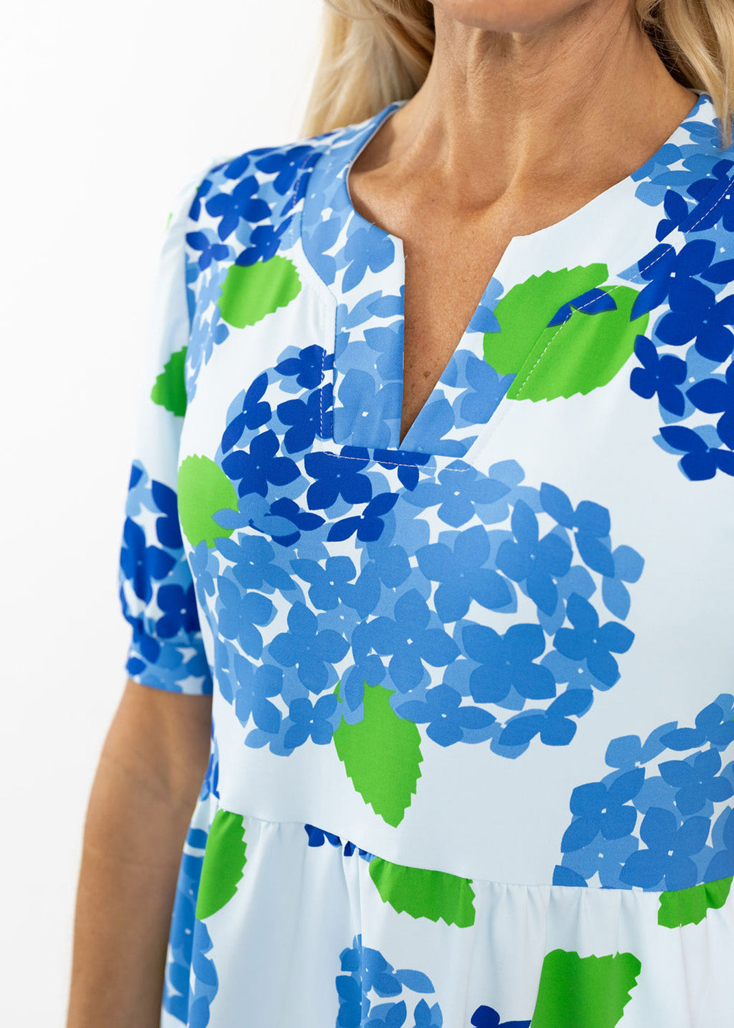 Louisa Short Sleeve Dress - Hydrangea Blue/Blue XS Louisa Short Sleeve Dress - Hydrangea Blue/Blue XS