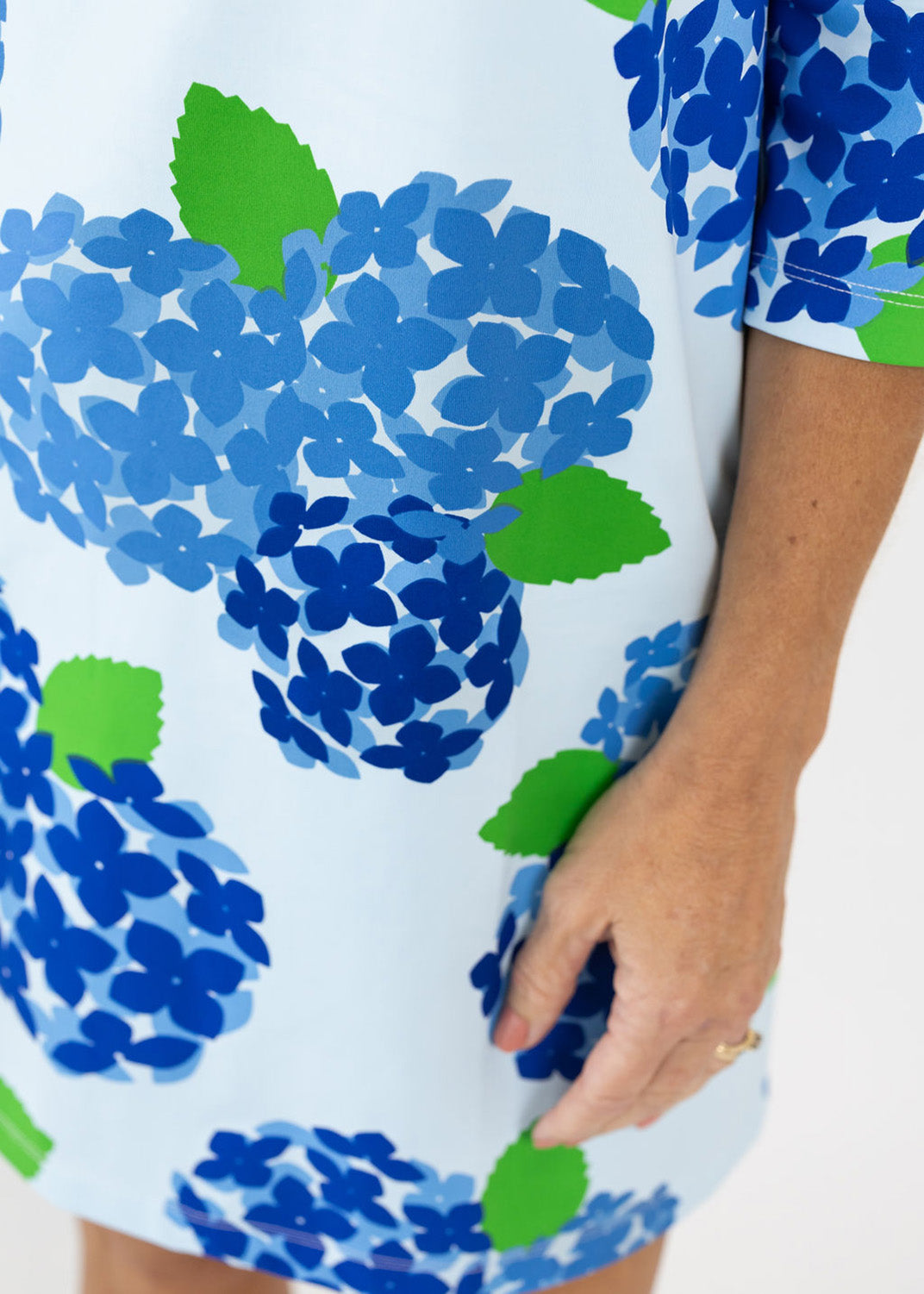 Lucille 3/4 Sleeve Dress - Hydrangea Blue/Blue M Lucille 3/4 Sleeve Dress - Hydrangea Blue/Blue M