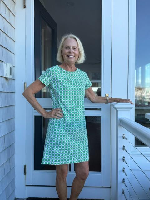 Marina Dress - Daisy Squared Pink/Green