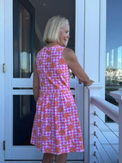 Boardwalk Dress- Citrus check
